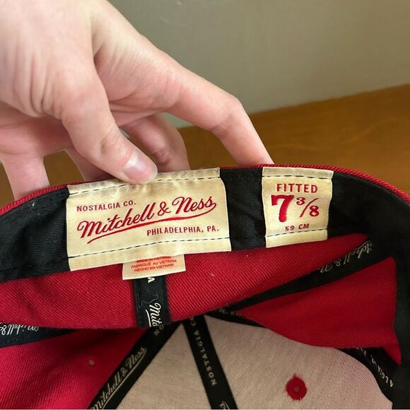 San Fransisco 49ers NFL Football Mitchell & Ness Vtg Wool Fitted Hat 7 3/8 - Picture 10 of 11